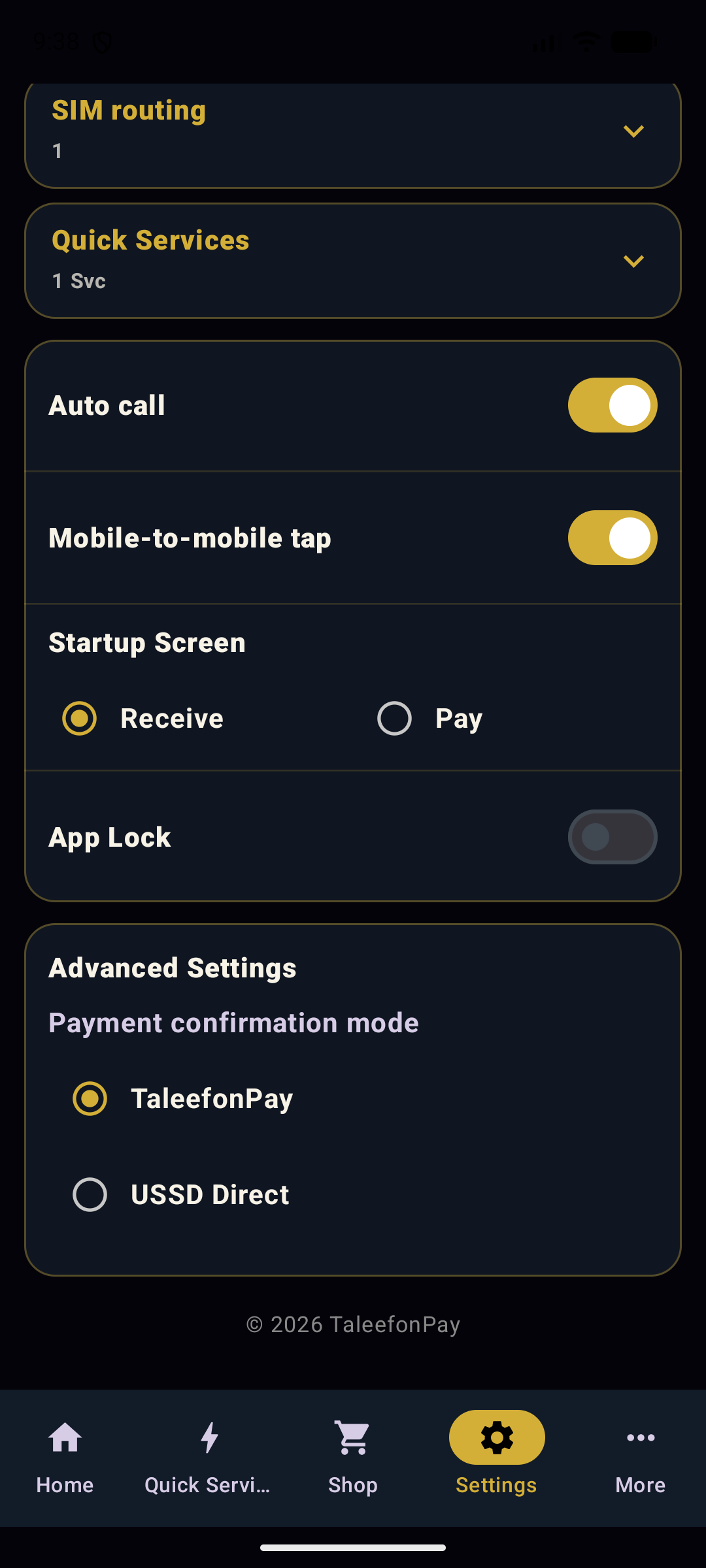Advanced Settings